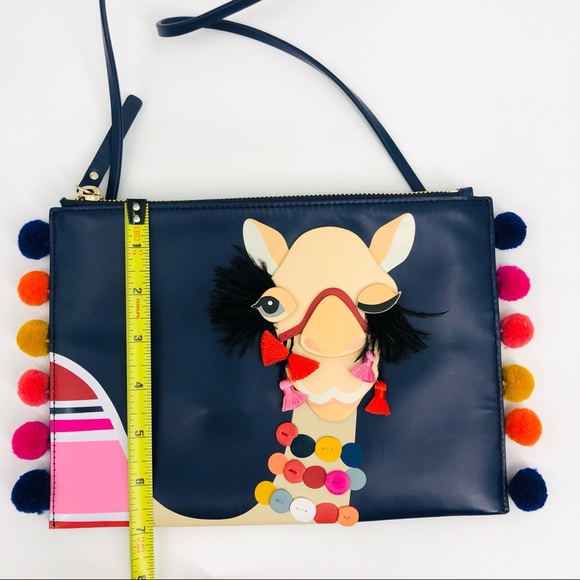 ✨Kate Spade Winking Camel Blue Multicolored Bag - Picture 11 of 16